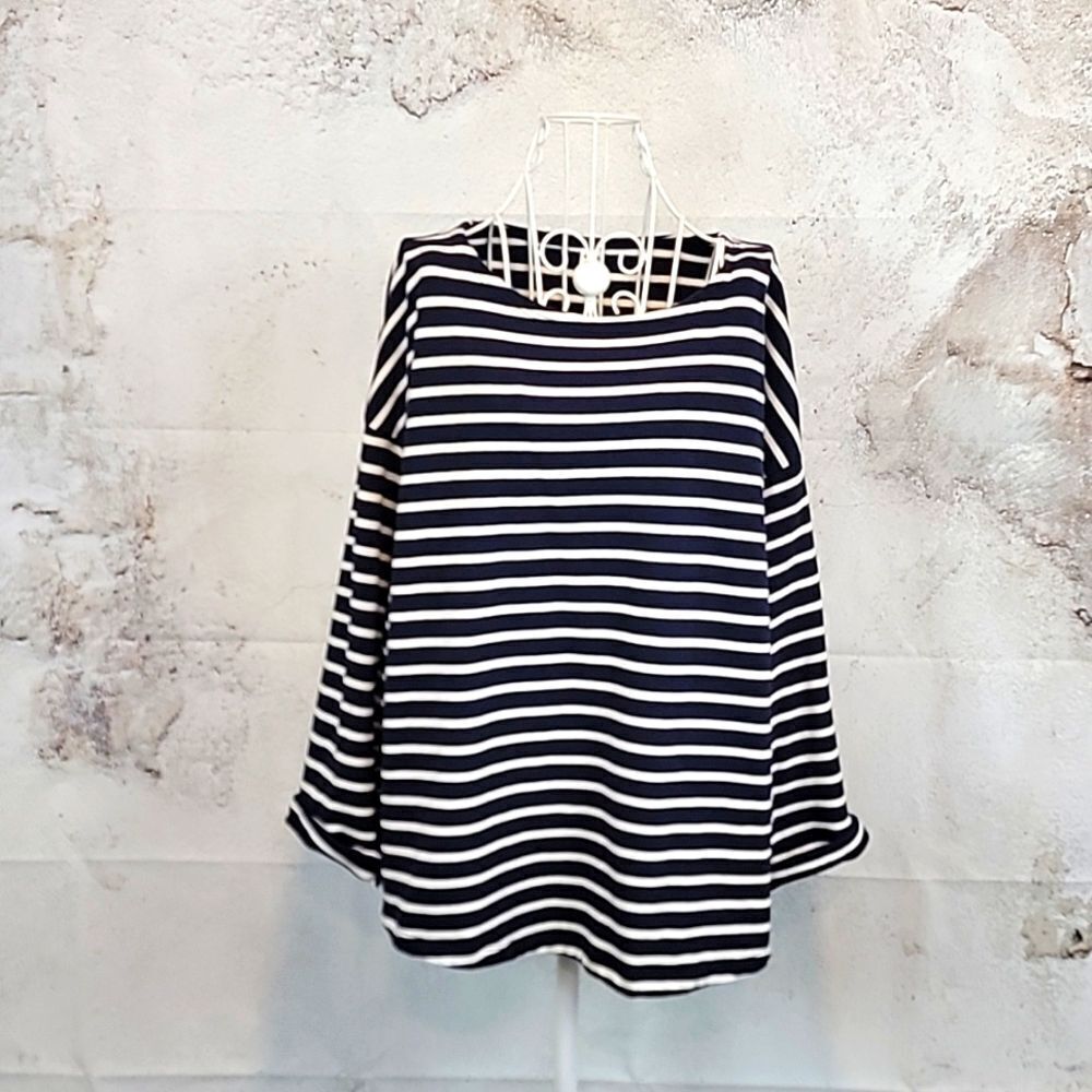 Old Navy striped casual pullover top - blue & white Women's Size XXL